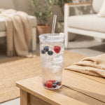 LISTINGOPT::kovosis::600ml-striped-glass-cup-with-lid-straw-transparent-drinking-glass-for-juice-iced-coffee-water-outdoor-drinkware::01-hero