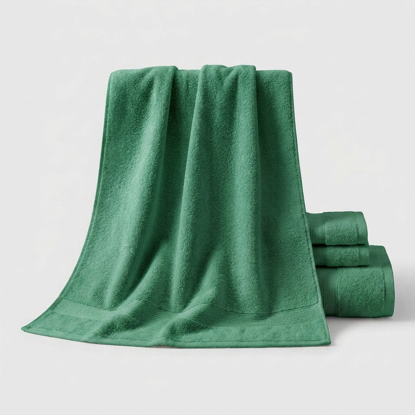 LISTINGOPT::kovosis::8-piece-cotton-towel-set-for-hotel-comfort::color-green