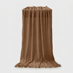 LISTINGOPT::kovosis::90x400cm-semi-sheer-gauze-table-runner-for-wedding-reception-sheer-bridal-shower-birthday-party-banquet-xmas-table-decoration::color-brown