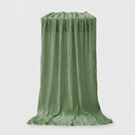 LISTINGOPT::kovosis::90x400cm-semi-sheer-gauze-table-runner-for-wedding-reception-sheer-bridal-shower-birthday-party-banquet-xmas-table-decoration::color-green