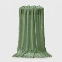 LISTINGOPT::kovosis::90x400cm-semi-sheer-gauze-table-runner-for-wedding-reception-sheer-bridal-shower-birthday-party-banquet-xmas-table-decoration::color-green