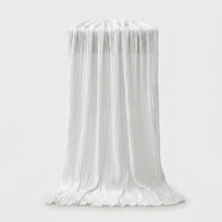 LISTINGOPT::kovosis::90x400cm-semi-sheer-gauze-table-runner-for-wedding-reception-sheer-bridal-shower-birthday-party-banquet-xmas-table-decoration::color-white