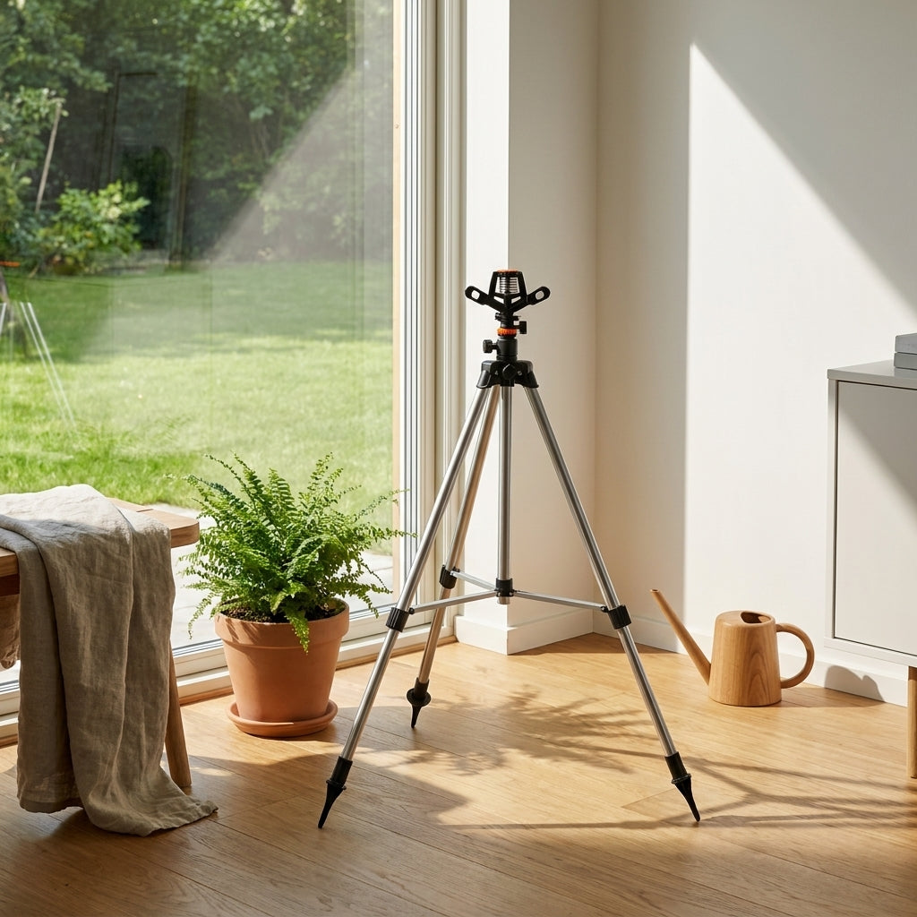 LISTINGOPT::kovosis::aquaspin-adjustable-stainless-steel-rotating-sprinkler-with-tripod::03-lifestyle