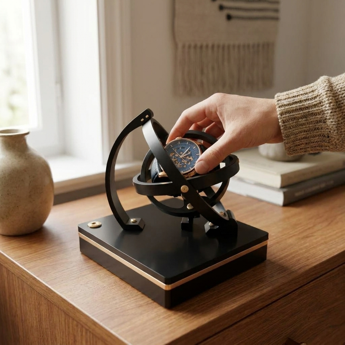 LISTINGOPT::kovosis::automatic-watch-winder-silent-statement-display::02-inuse