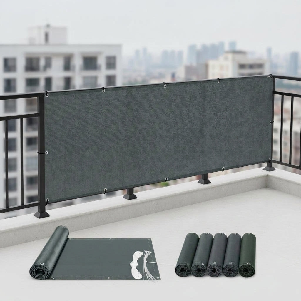 LISTINGOPT::kovosis::balcony-privacy-screen-fence-cover-uv-protection-water-resistant-shield-shade-cloth-for-deck-patio-backyard-garden-outdoor-pool::color-dark-grey