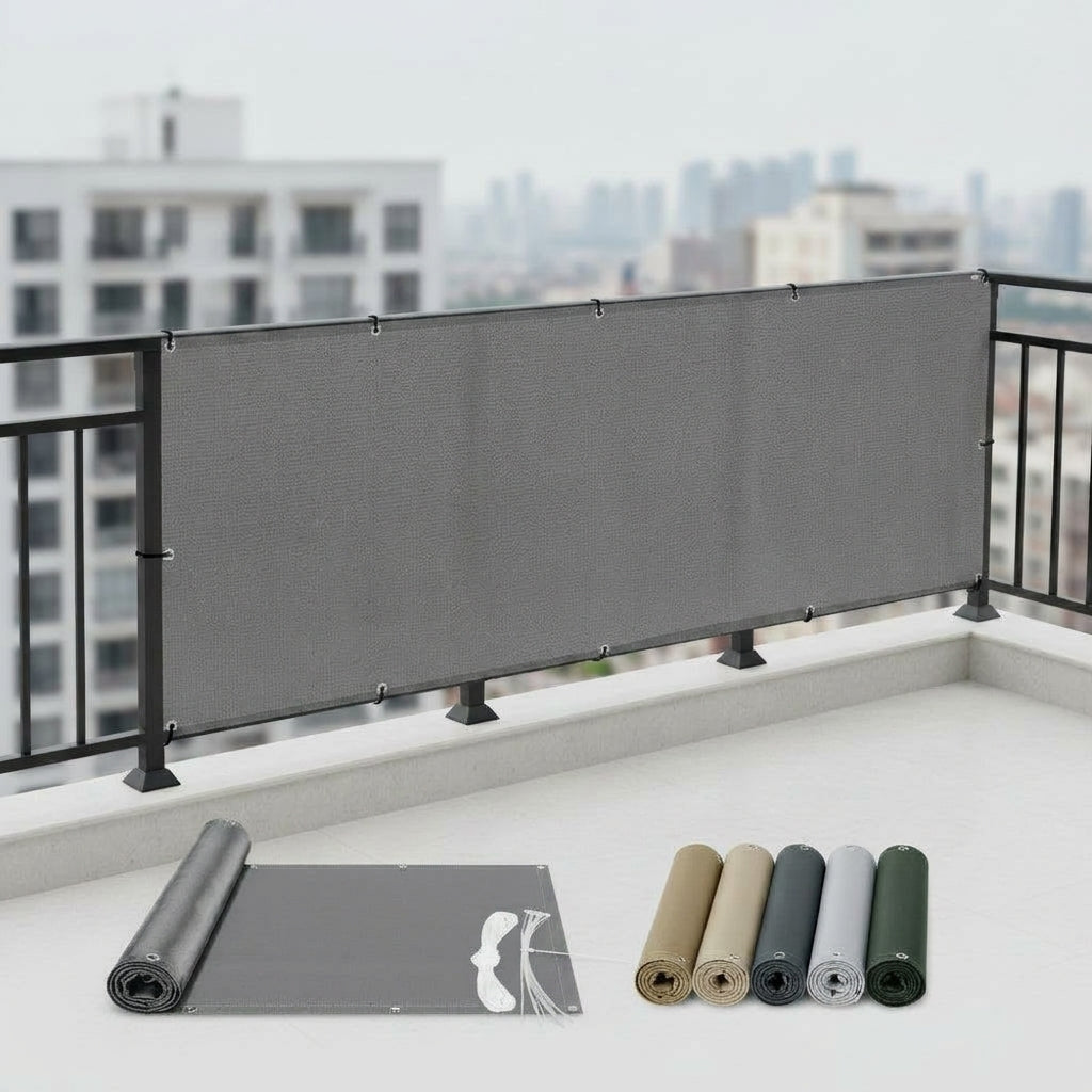 LISTINGOPT::kovosis::balcony-privacy-screen-fence-cover-uv-protection-water-resistant-shield-shade-cloth-for-deck-patio-backyard-garden-outdoor-pool::color-grey