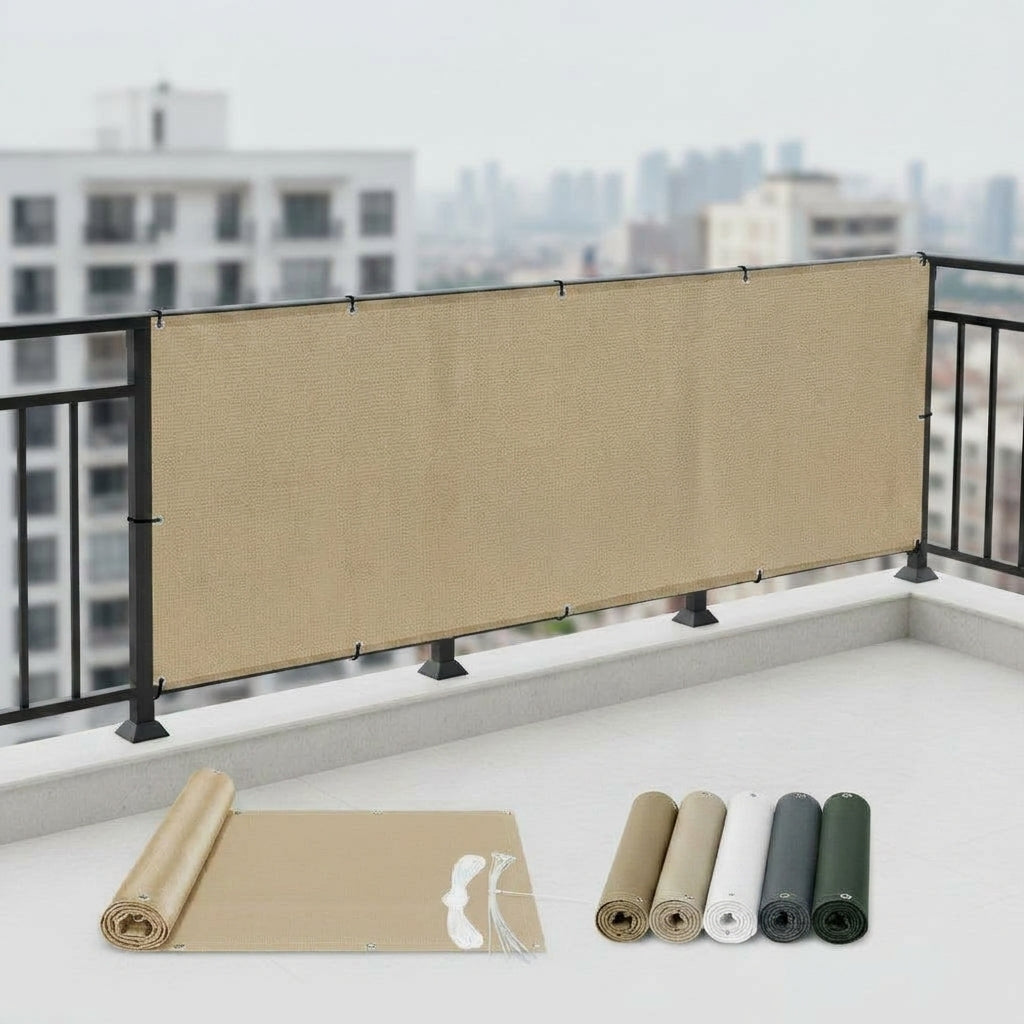 LISTINGOPT::kovosis::balcony-privacy-screen-fence-cover-uv-protection-water-resistant-shield-shade-cloth-for-deck-patio-backyard-garden-outdoor-pool::color-sand