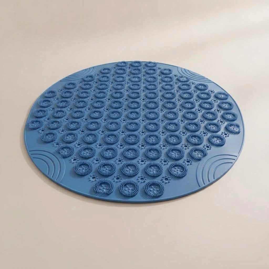LISTINGOPT::kovosis::bathroom-mat-anti-slip-sucker-round-pvc-bath-mat-with-drain-hole-silicone-bathing-rugs-foot-massage-pad-bathtub-soft-shower-mat::color-blue
