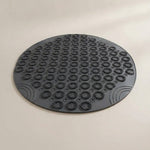LISTINGOPT::kovosis::bathroom-mat-anti-slip-sucker-round-pvc-bath-mat-with-drain-hole-silicone-bathing-rugs-foot-massage-pad-bathtub-soft-shower-mat::color-dark-gray
