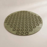 LISTINGOPT::kovosis::bathroom-mat-anti-slip-sucker-round-pvc-bath-mat-with-drain-hole-silicone-bathing-rugs-foot-massage-pad-bathtub-soft-shower-mat::color-khaki