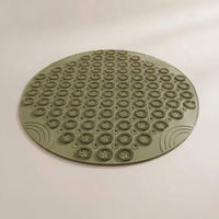 LISTINGOPT::kovosis::bathroom-mat-anti-slip-sucker-round-pvc-bath-mat-with-drain-hole-silicone-bathing-rugs-foot-massage-pad-bathtub-soft-shower-mat::color-khaki