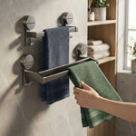 LISTINGOPT::kovosis::bathroom-towel-holder-without-drilling-hole-suction-cup-wall-mount-two-bar-hand-towel-rack-kitchen-shower-bath-room-towel-shelf::02-inuse