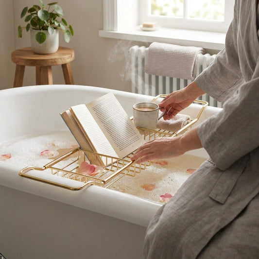 LISTINGOPT::kovosis::bathtub-tray-stainless-steel-expandable-shower-tub-tray-for-luxury-bath-bathroom-accessories-expandable-bathtub-tray::02-inuse