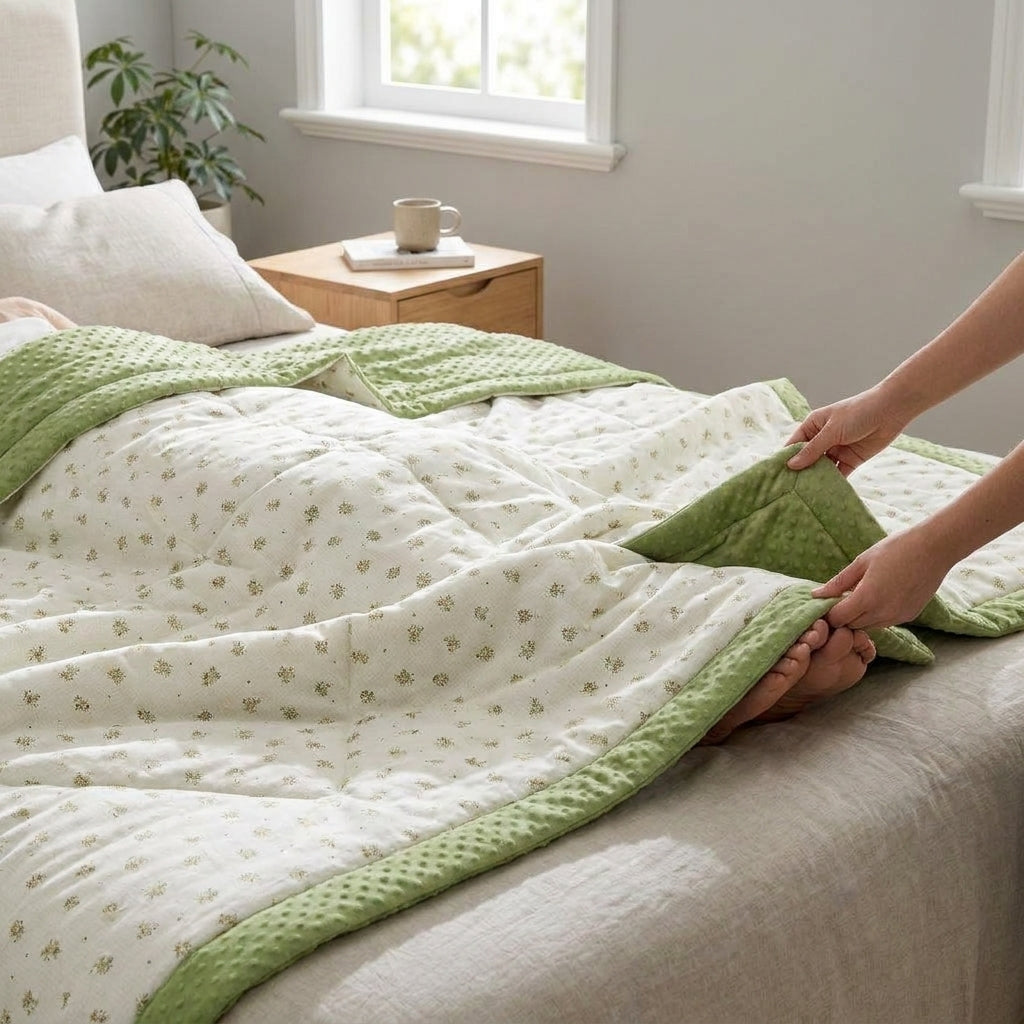 LISTINGOPT::kovosis::bloomcool-lightweight-floral-summer-quilt-for-breathable-sleep-comfort::02-inuse