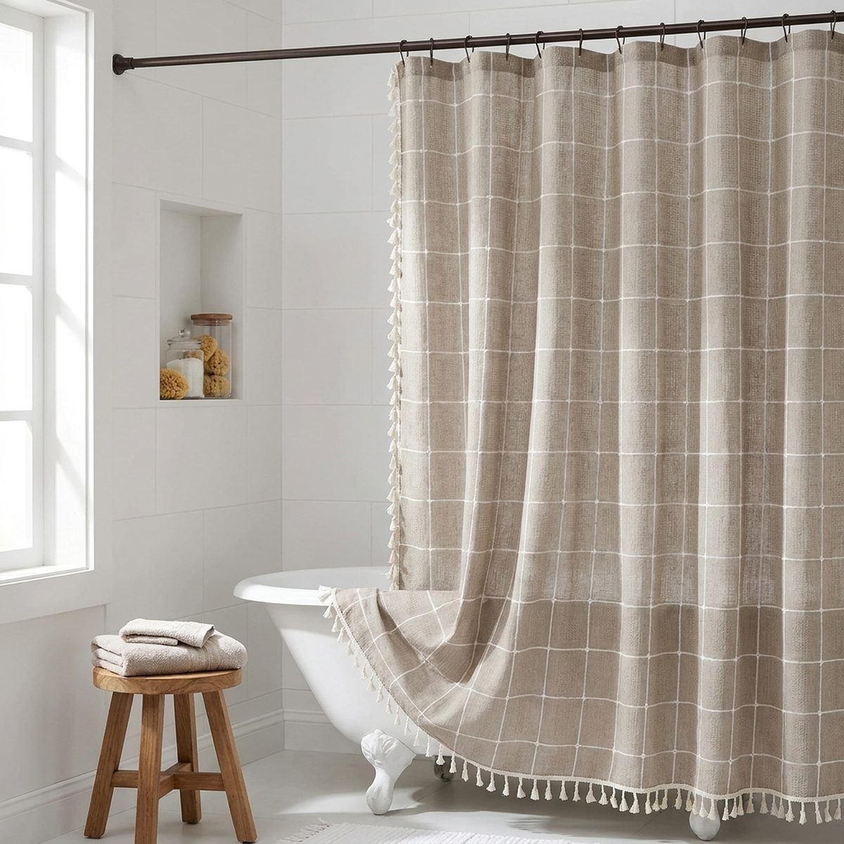 LISTINGOPT::kovosis::bohemian-linen-shower-curtain-with-artistic-tassels::variant-unique-30eb197a527b2e