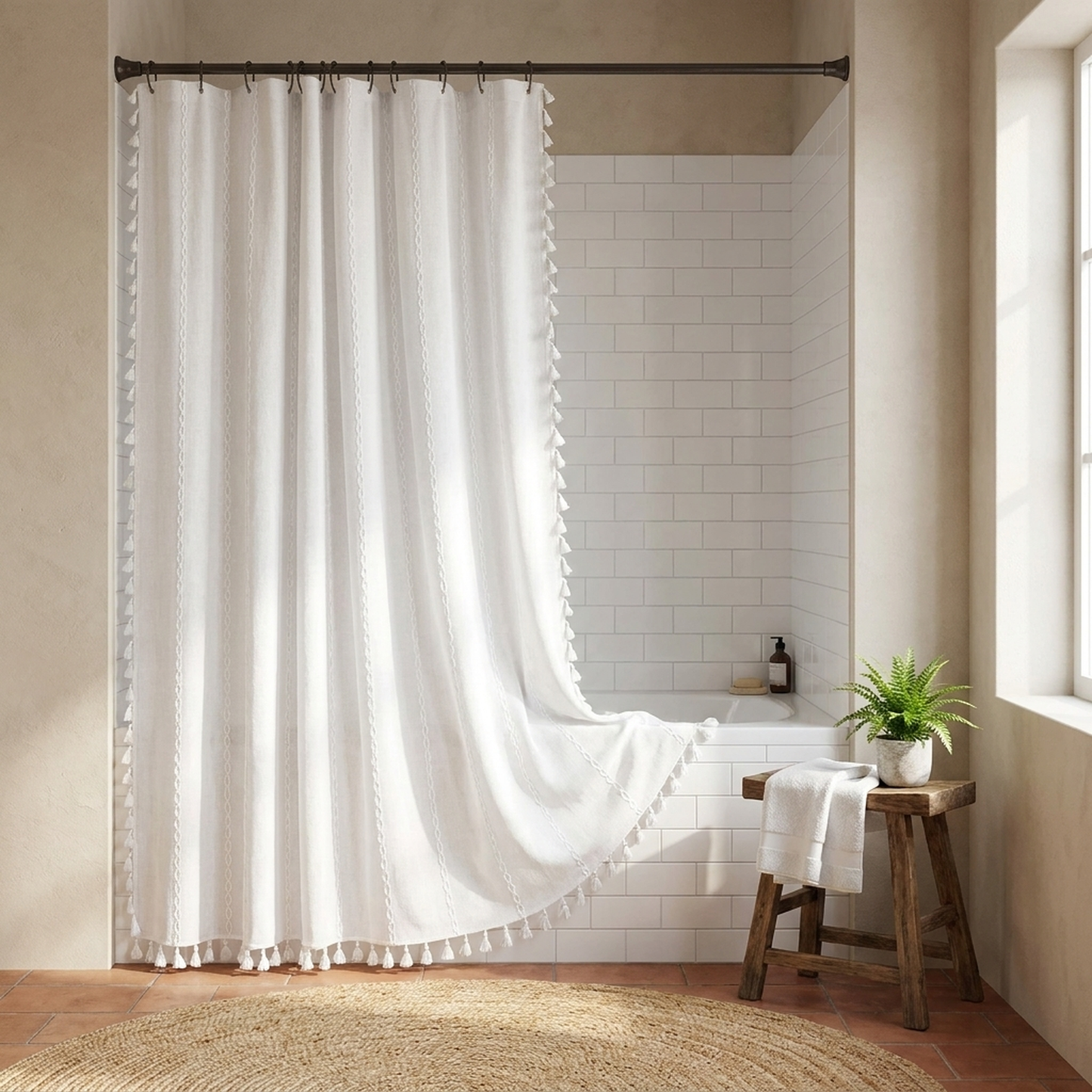 LISTINGOPT::kovosis::bohemian-linen-shower-curtain-with-artistic-tassels::variant-unique-83c8619fbb3800