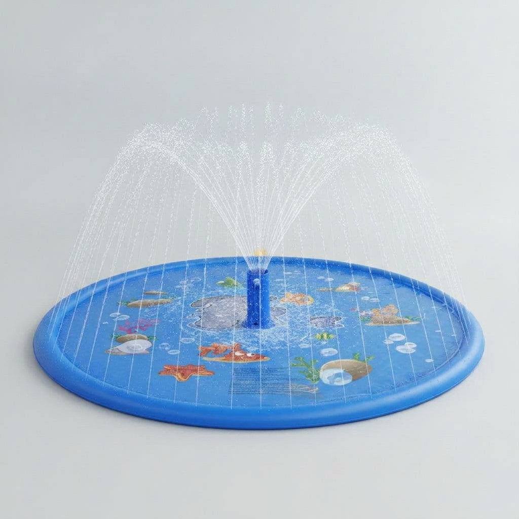 LISTINGOPT::kovosis::camebust-inflatable-pvc-water-sprash-mat-outdoor-water-play-sprinkler-toy-59::color-150cm-blue