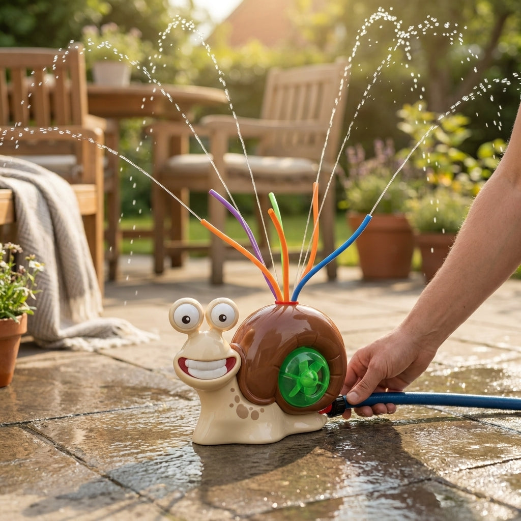 LISTINGOPT::kovosis::cartoon-snail-water-sprinkler-summer-garden-lawns-water-toys-spray-water-toys-for-boys-girls-summer-backyard-lawn-pool-party-fun::02-inuse