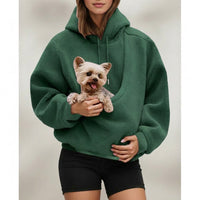 LISTINGOPT::kovosis::cat-lovers-hoodie-kangaroo-dog-pet-holder-carrier-big-pouch-pocket-pullovers-sweatshirt-animal-pouch-hood-sweatshirt-for-women::color-green