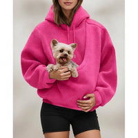 LISTINGOPT::kovosis::cat-lovers-hoodie-kangaroo-dog-pet-holder-carrier-big-pouch-pocket-pullovers-sweatshirt-animal-pouch-hood-sweatshirt-for-women::color-hot-pink