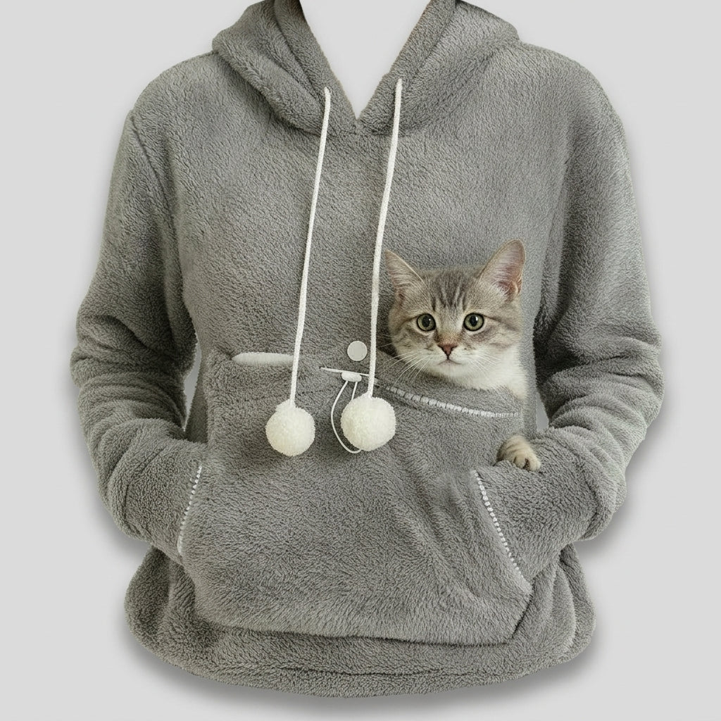 LISTINGOPT::kovosis::cat-lovers-unisex-hooded-sweatshirt-2025-autumn-cuddle-pouch-kangaroo-pet-pocket-pullover-paw-design-comfortable-dropshipping::color-gray