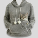 LISTINGOPT::kovosis::cat-lovers-unisex-hooded-sweatshirt-2025-autumn-cuddle-pouch-kangaroo-pet-pocket-pullover-paw-design-comfortable-dropshipping::color-gray