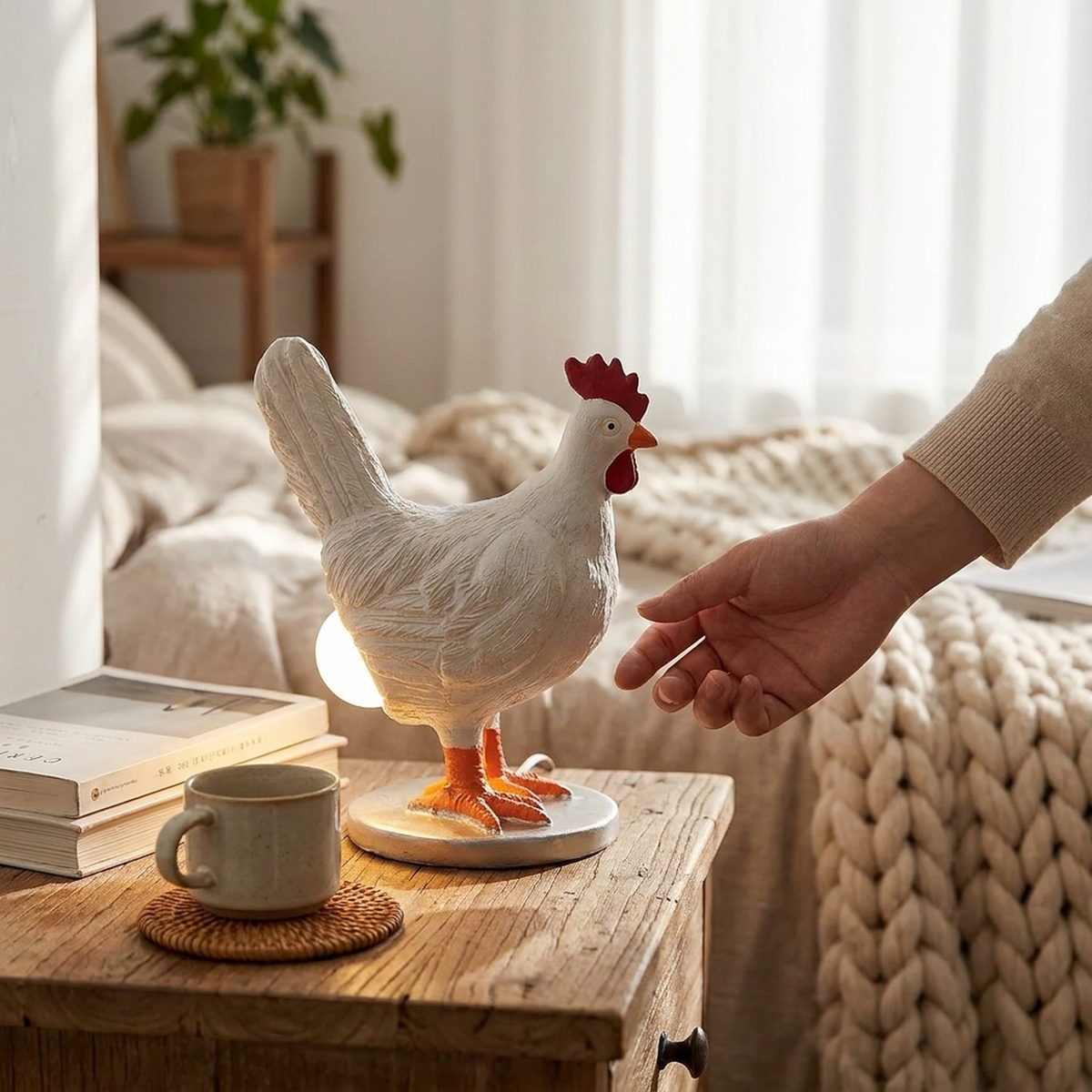 LISTINGOPT::kovosis::chicken-table-lamp-adds-playful-character::02-inuse