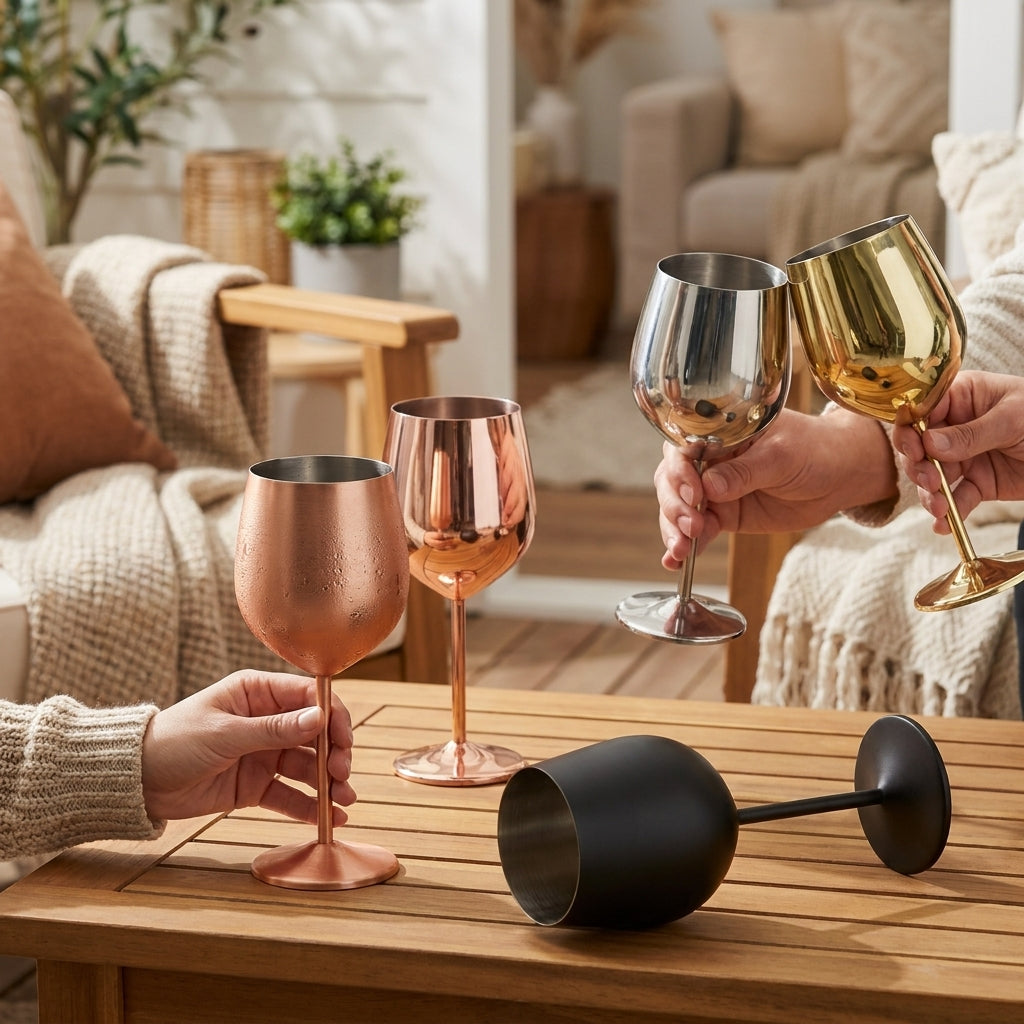LISTINGOPT::kovosis::cocktail-glass-nordic-stainless-steel-durable-tall-champagne-outdoor-metal-red-juice-wine-creative-cup-for-bar-party-and-home::02-inuse