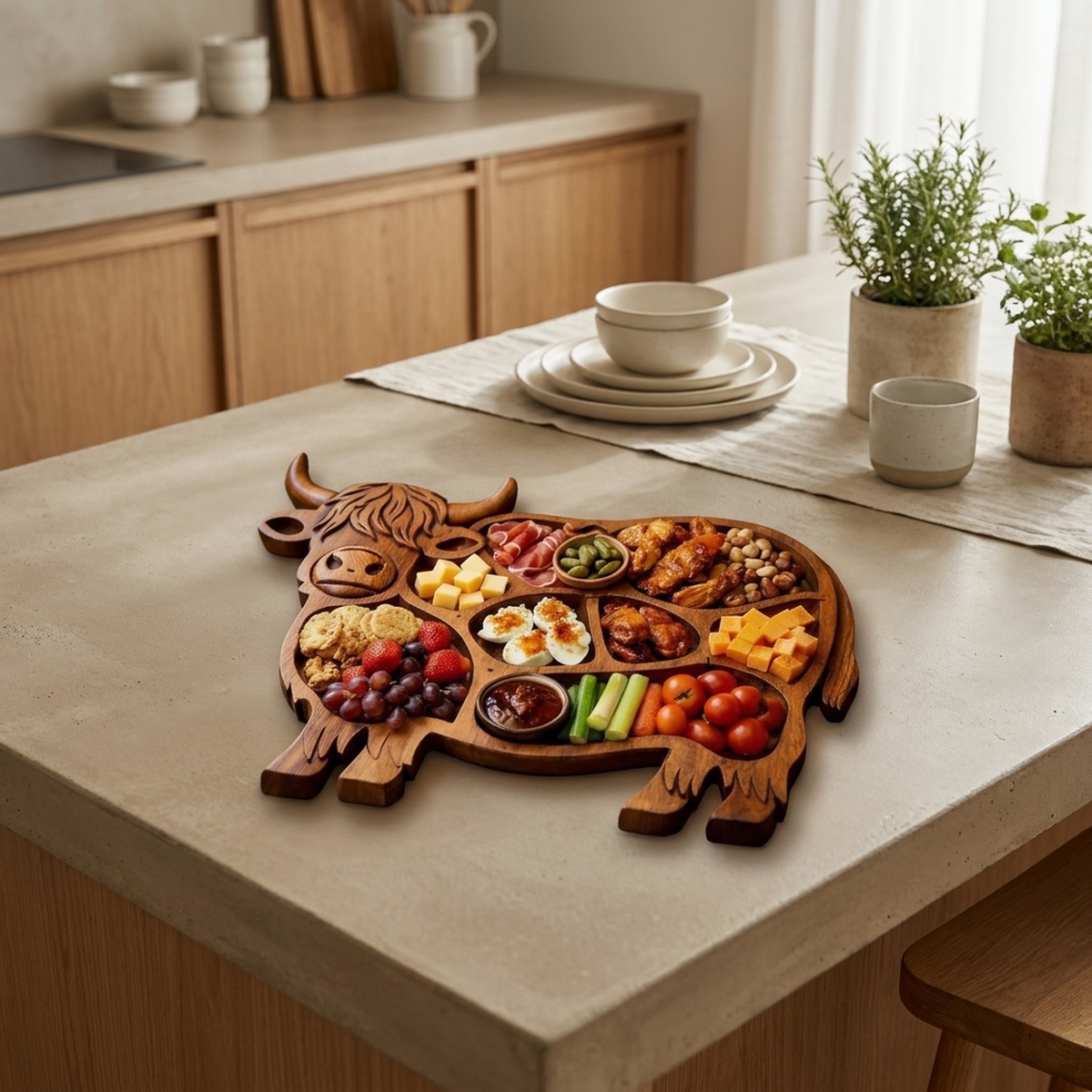 LISTINGOPT::kovosis::cow-shaped-wooden-charcuterie-board-rustic-serving-charm::01-hero