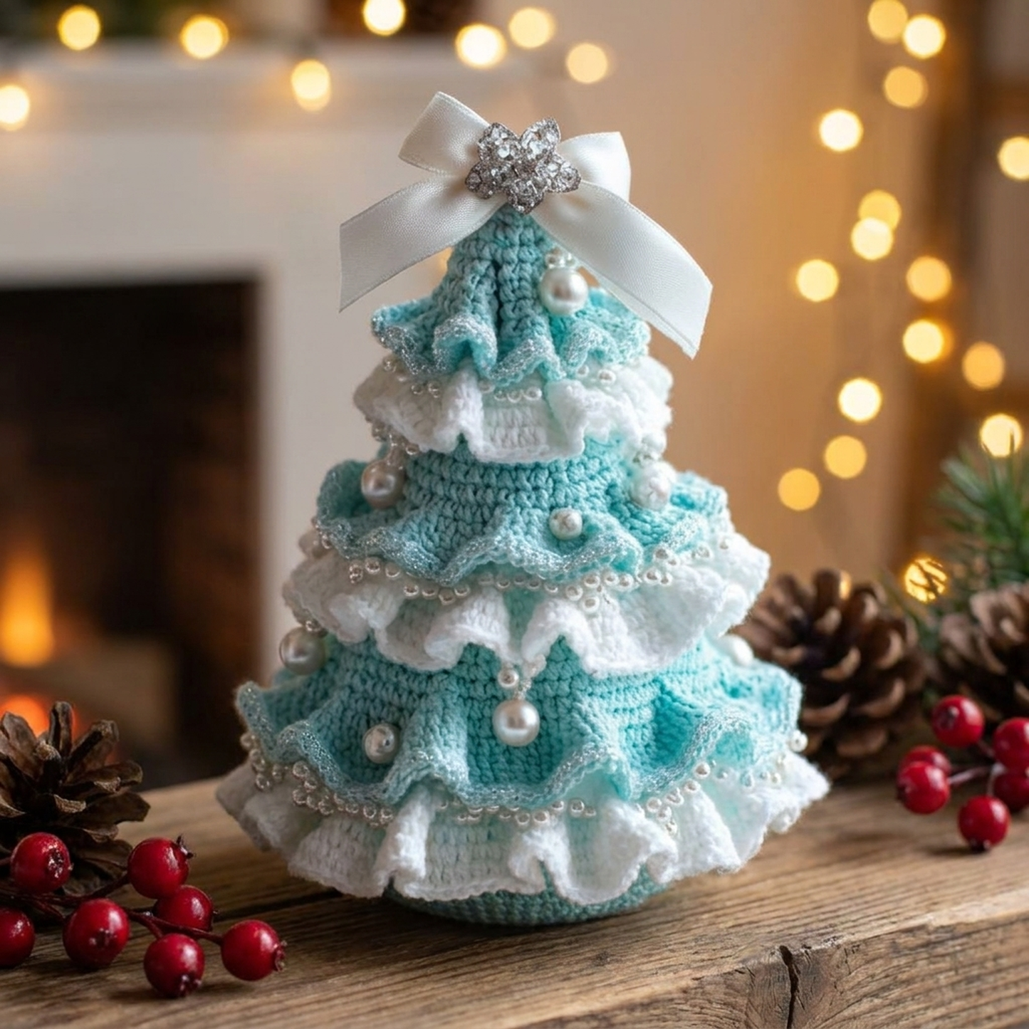 LISTINGOPT::kovosis::crochet-christmas-tree-ornament-with-festive-charm::variant-unique-78683a1e08430a
