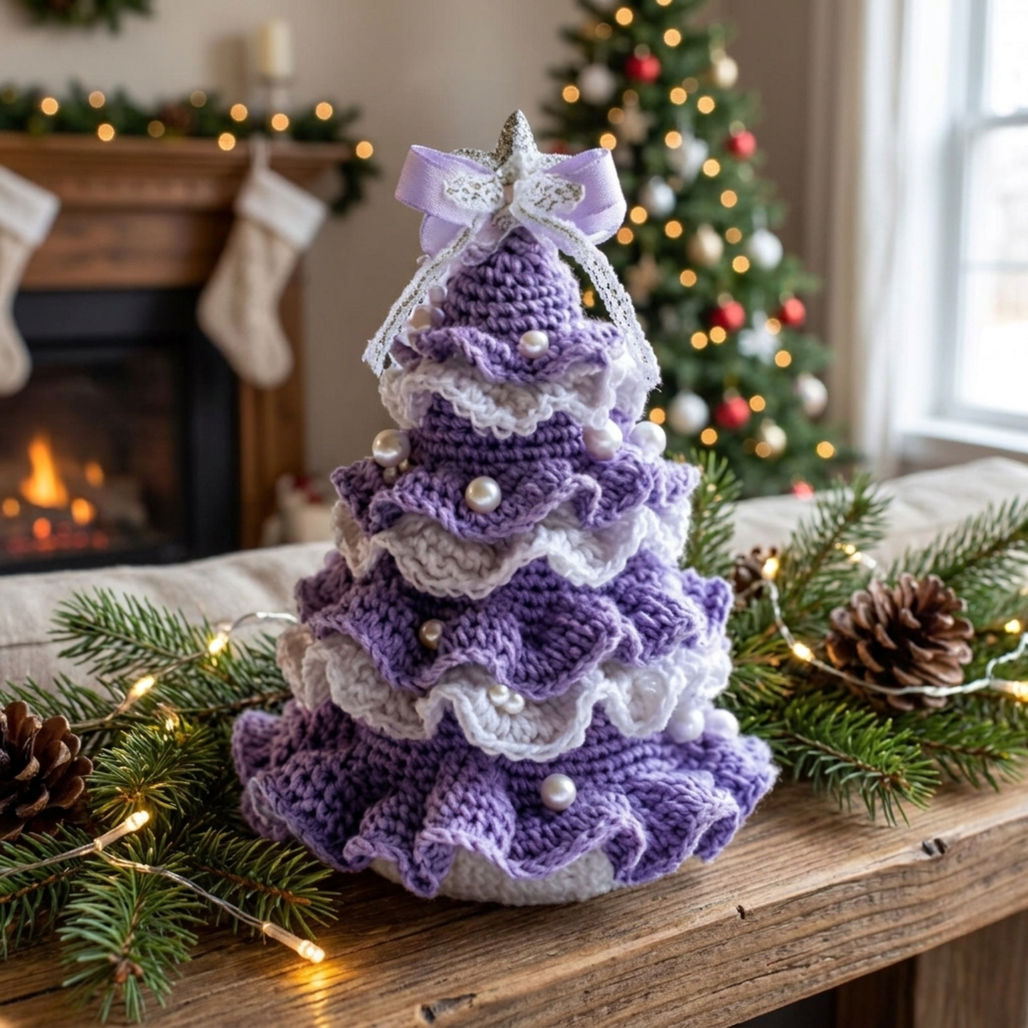 LISTINGOPT::kovosis::crochet-christmas-tree-ornament-with-festive-charm::variant-unique-c74e906d7af3f6