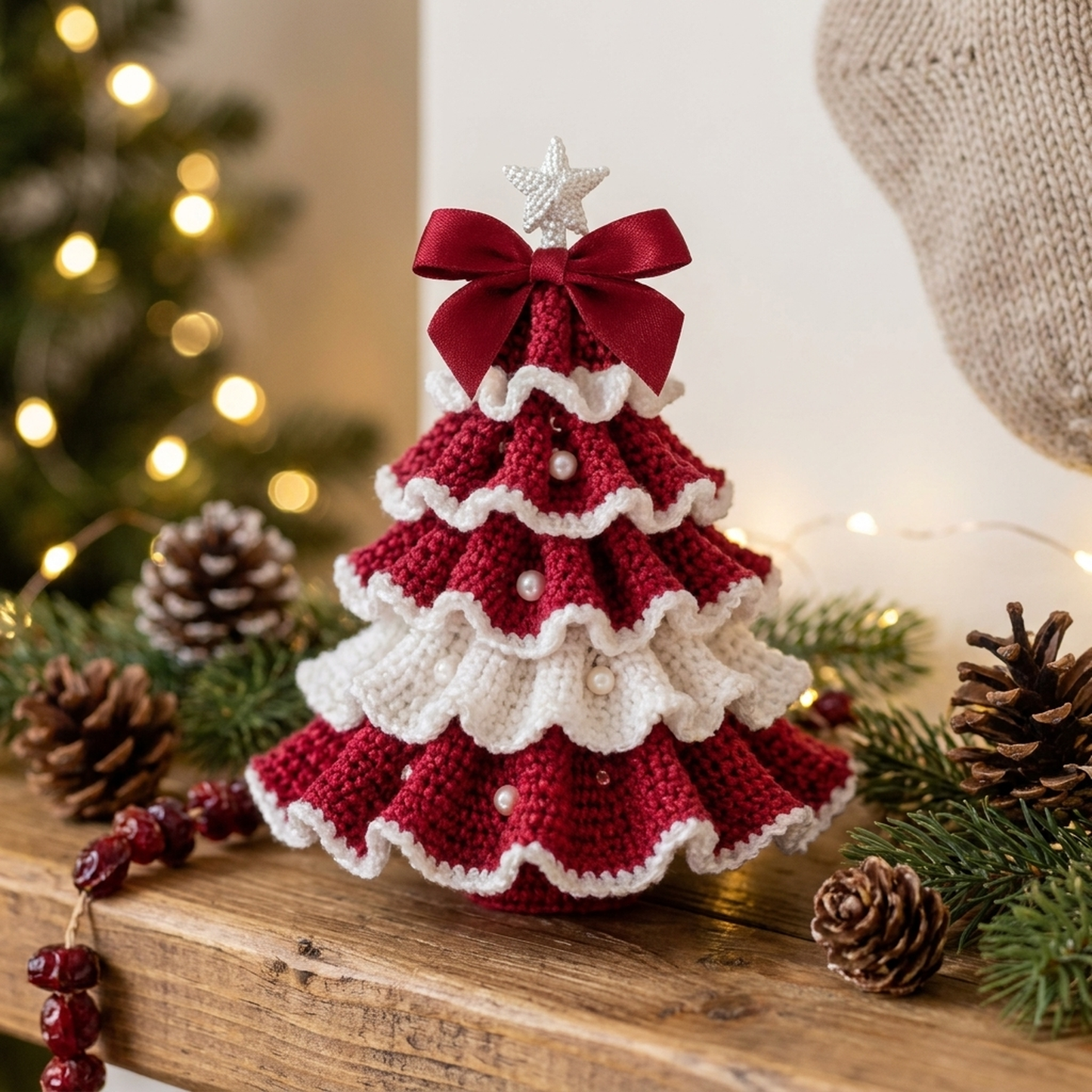 LISTINGOPT::kovosis::crochet-christmas-tree-ornament-with-festive-charm::variant-unique-fbe156ee820b78