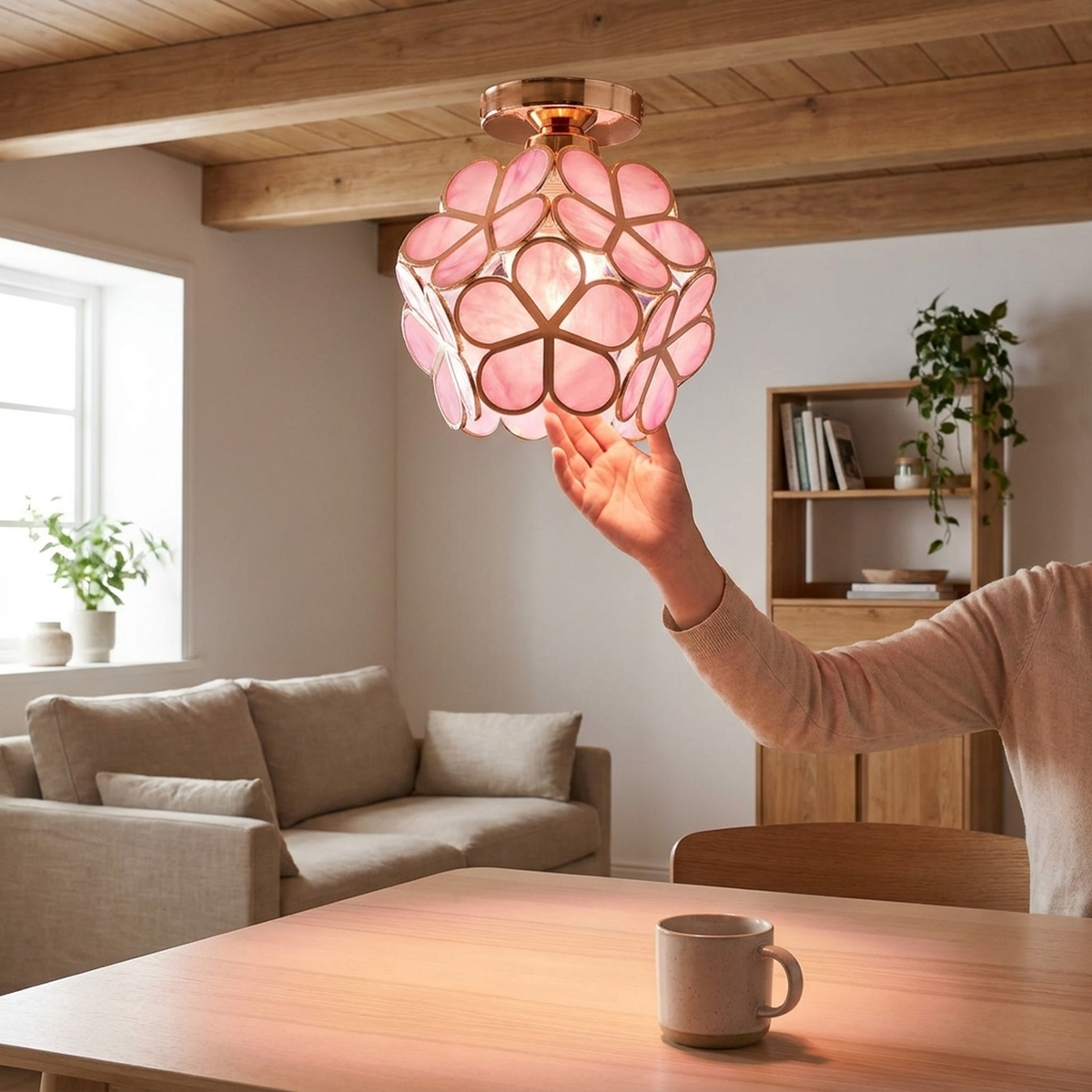 LISTINGOPT::kovosis::crystal-petal-led-ceiling-light-soft-glow::02-inuse