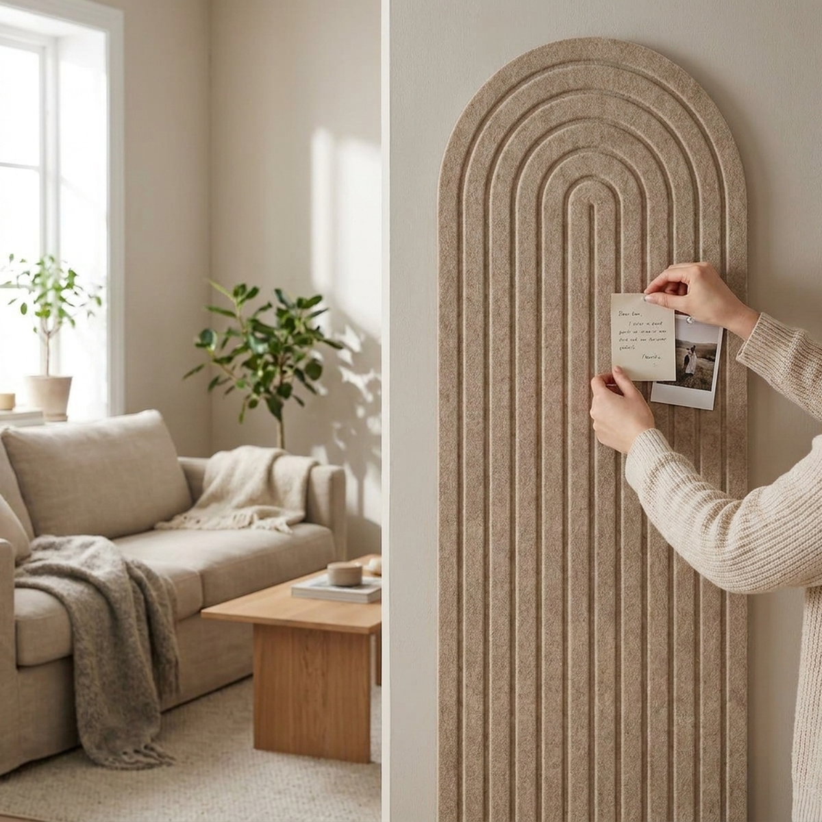 LISTINGOPT::kovosis::curved-felt-organizer-pinboard-for-artful-walls::02-inuse
