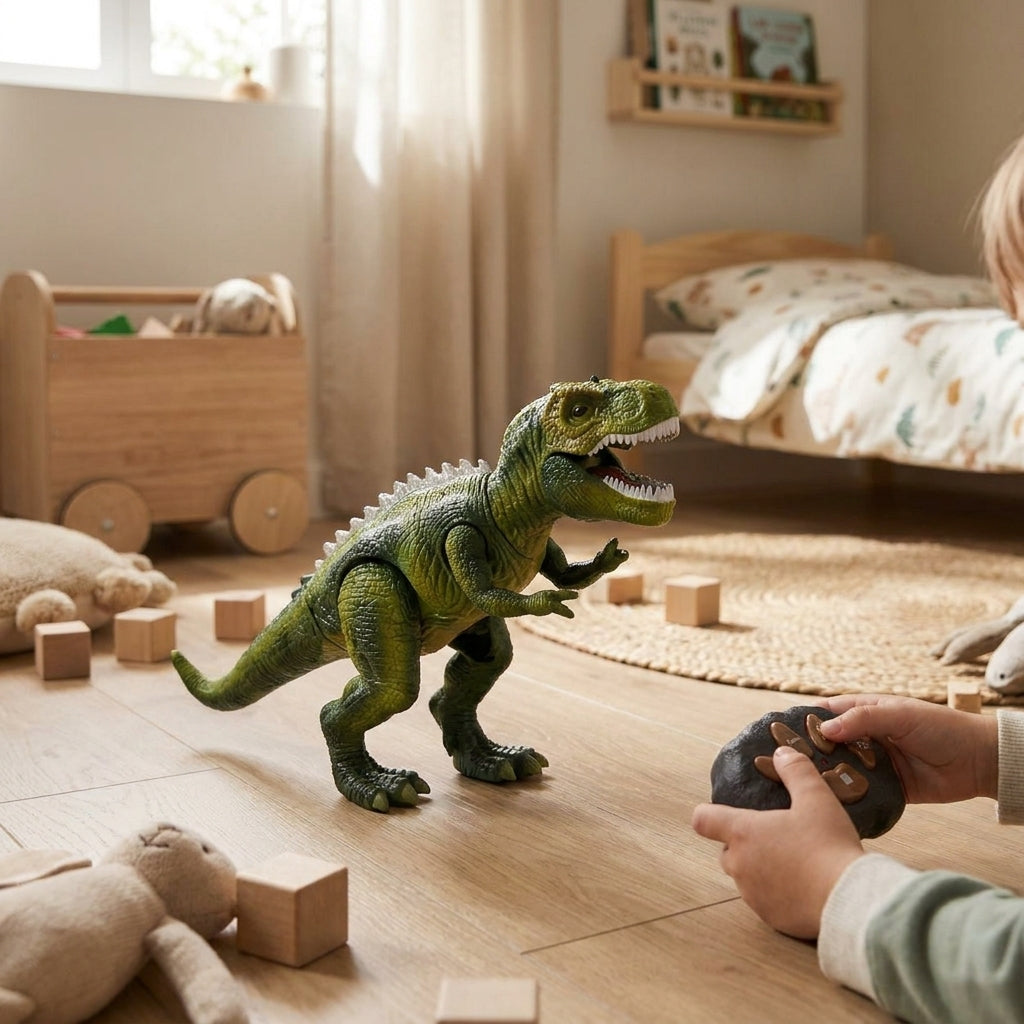LISTINGOPT::kovosis::dinosaur-toy-remote-control-walking-roaring-interactive-figure::02-inuse