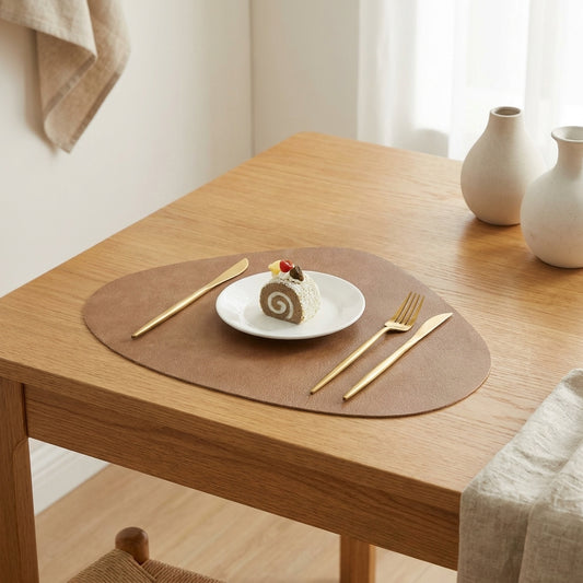 LISTINGOPT::kovosis::double-sided-anti-slip-pu-insulation-pad-table-mat-nordic-style-imitation-cowhide-pattern-water-droplet-shaped-leather-placemat::01-hero