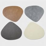 LISTINGOPT::kovosis::double-sided-anti-slip-pu-insulation-pad-table-mat-nordic-style-imitation-cowhide-pattern-water-droplet-shaped-leather-placemat::color-a-green-ivory-white
