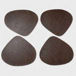LISTINGOPT::kovosis::double-sided-anti-slip-pu-insulation-pad-table-mat-nordic-style-imitation-cowhide-pattern-water-droplet-shaped-leather-placemat::color-dark-coffee