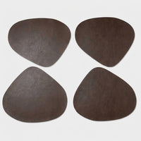 LISTINGOPT::kovosis::double-sided-anti-slip-pu-insulation-pad-table-mat-nordic-style-imitation-cowhide-pattern-water-droplet-shaped-leather-placemat::color-dark-coffee