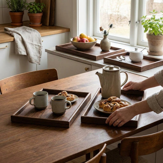 LISTINGOPT::kovosis::elegant-wooden-rectangular-tea-tray-solid-wood-tray-tea-cup-trays-stand-tray-wooden-hotel-dinner-plate-storage-tray-tableware::02-inuse