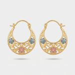LISTINGOPT::kovosis::enamel-flower-crescent-hoop-earrings-artistic-flair::04-closeup