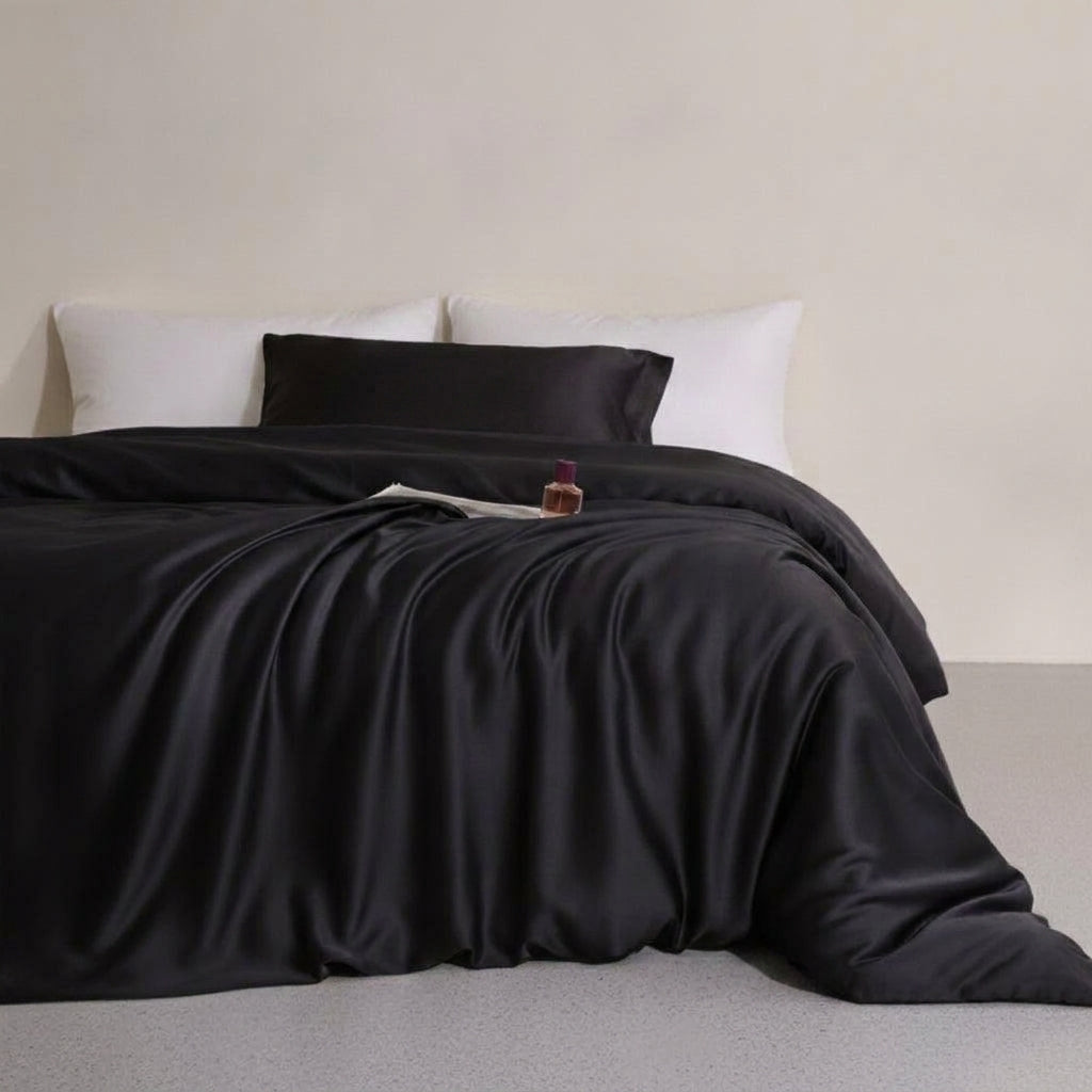 LISTINGOPT::kovosis::eucalyptus-lyocell-bedding-set-1pc-duvet-cover-summer-cooling-bamboo-bed-covers::color-black