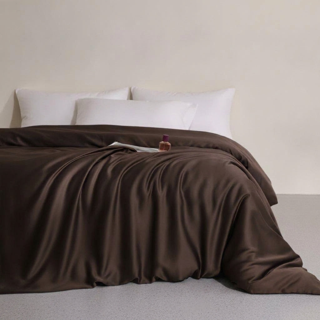 LISTINGOPT::kovosis::eucalyptus-lyocell-bedding-set-1pc-duvet-cover-summer-cooling-bamboo-bed-covers::color-dark-coffee