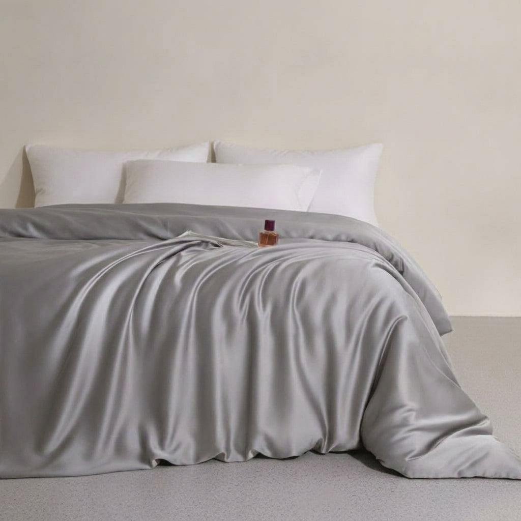 LISTINGOPT::kovosis::eucalyptus-lyocell-bedding-set-1pc-duvet-cover-summer-cooling-bamboo-bed-covers::color-silver-grey