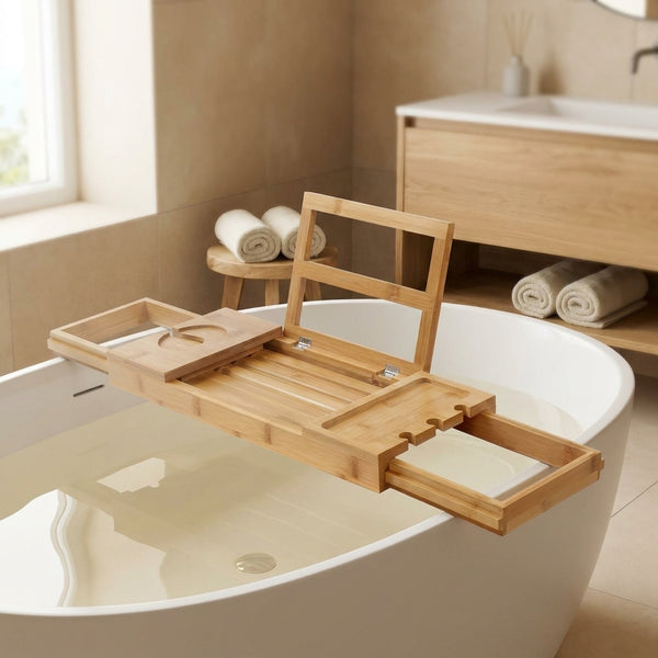 LISTINGOPT::kovosis::expandable-bathtub-shelf-bamboo-bathtub-tray-adjustable-length-caddy-anticorrosion-drainage-bathtub-plastic-rack-towel-storage::01-hero
