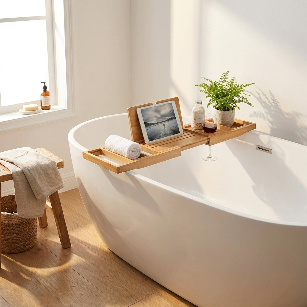 LISTINGOPT::kovosis::expandable-luxury-wooden-bathtub-caddy-tray-bathtub-accessories-2362-3425-soap-dish-non-slip-tablet-holder-storage-holder::03-lifestyle