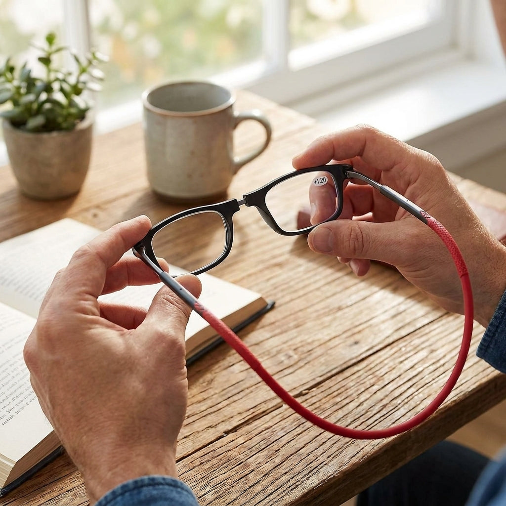 LISTINGOPT::kovosis::eyesmart-innovative-magnetic-reading-glasses-with-neck-hanging-comfort-design::02-inuse
