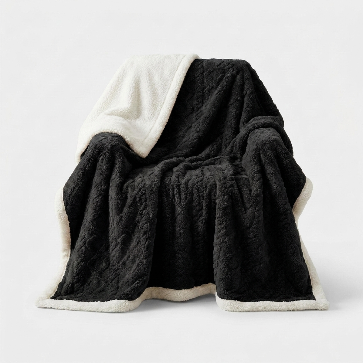 LISTINGOPT::kovosis::fluffy-lambswool-blanket-for-lasting-warmth::color-black
