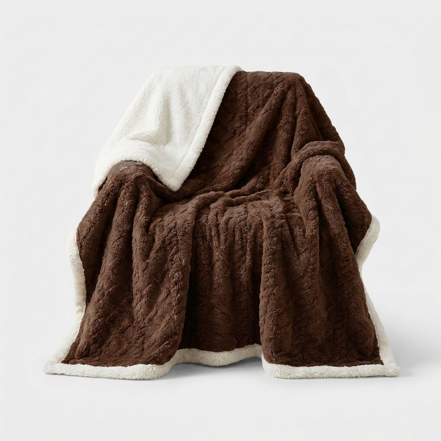 LISTINGOPT::kovosis::fluffy-lambswool-blanket-for-lasting-warmth::color-dark-brown