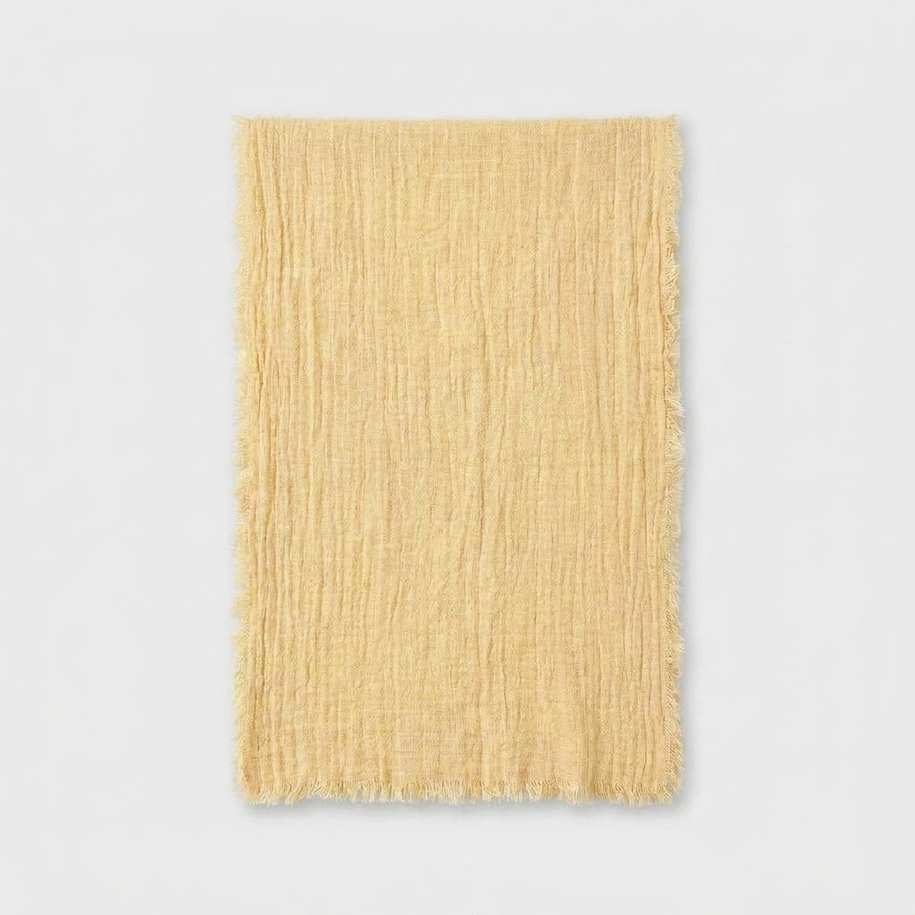 LISTINGOPT::kovosis::gauze-cotton-wedding-table-runner-retro-pink-burr-texture-dining-napkins-gift-kitchen-table-runners-home-christmas-table-decor::color-light-yellow